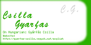 csilla gyarfas business card